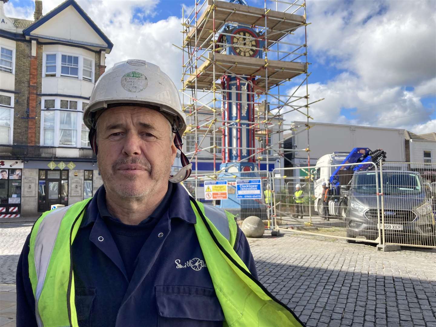 Clock expert Kevin Allen says it will take three days to pull down the clock tower in Sheerness town centre so it can be taken to Derby for a full restoration