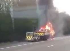 Lorry fire on M20