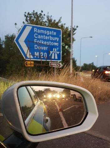 M20 closed. Picture: Kent Police (2802036)
