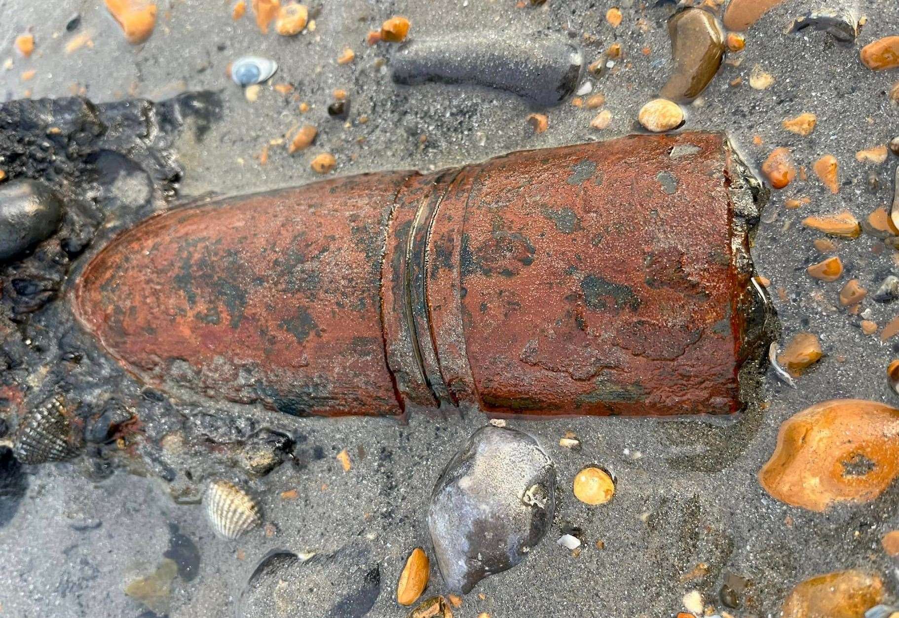The bomb squad was called out to Sandwich Bay to dispose of the object