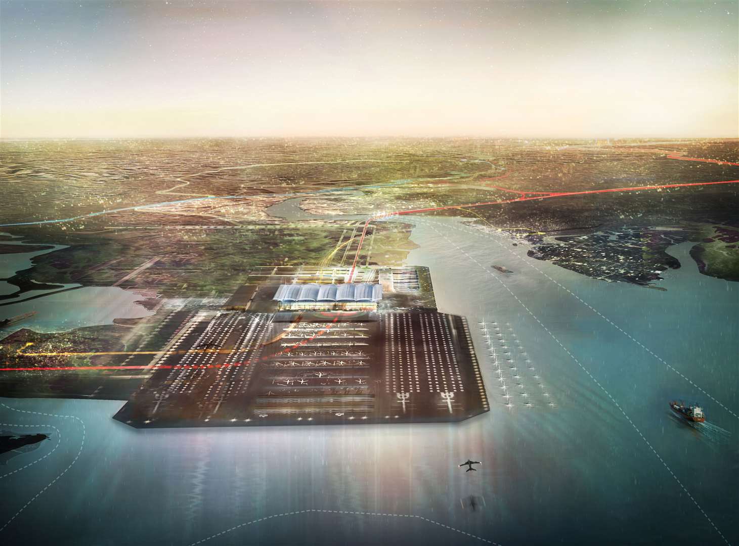 What 'Boris Island' could have looked like if it was built in Thames Estuary. Picture: Foster and Partners