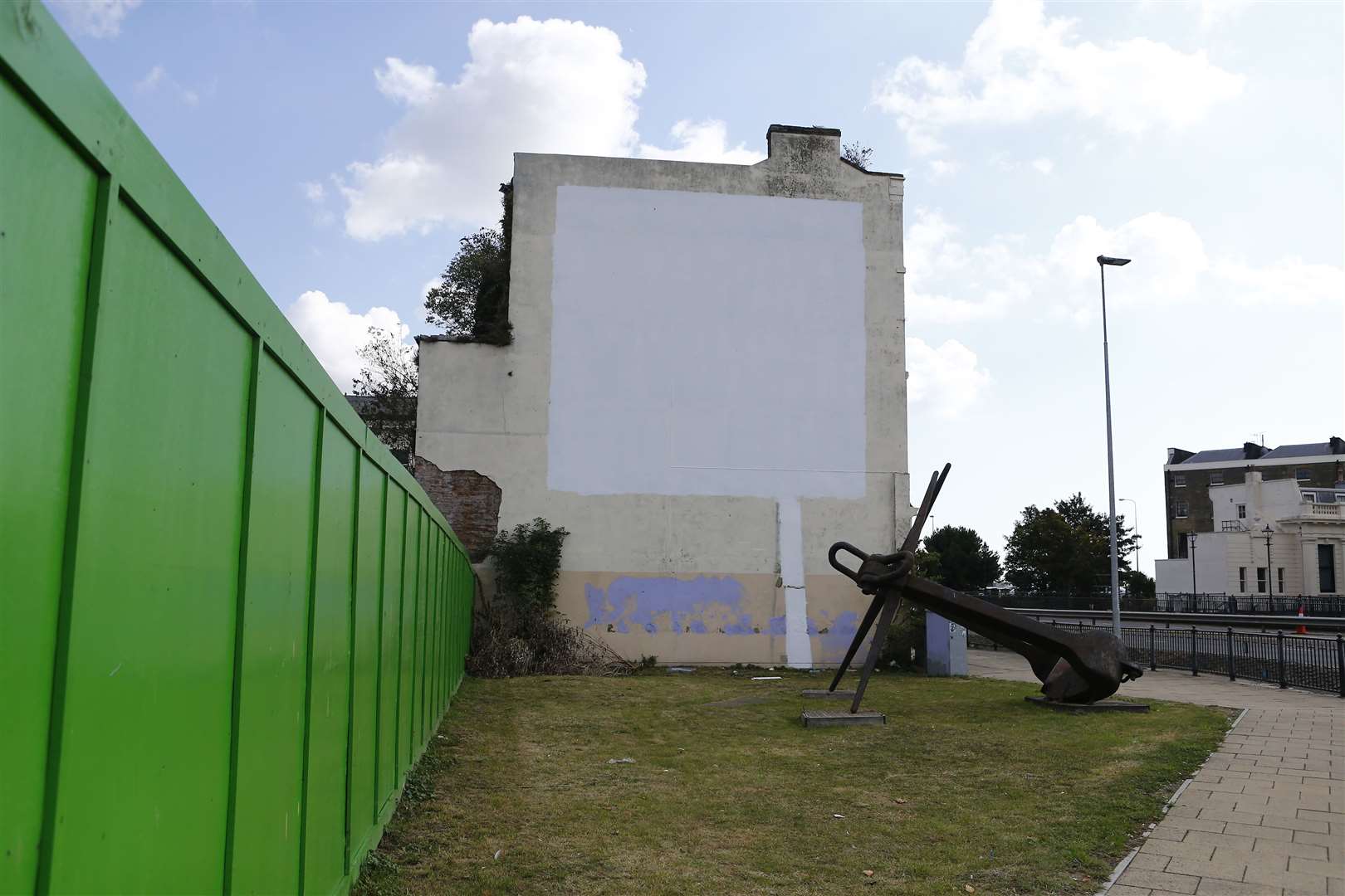 The covered up Banksy. Picture: Matt Bristow