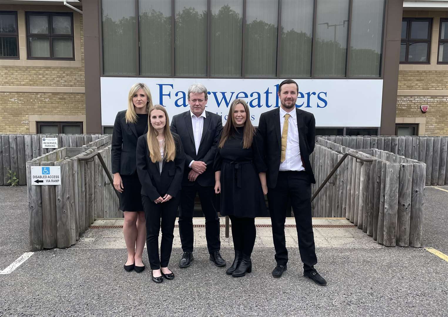 Rachel Higgs and Andrew Batten with the legal team from Fairweathers (57242698)