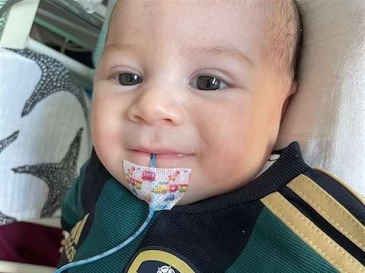 Leo Andrews was born with an incredibly rare condition. Picture: Lucinda Andrews