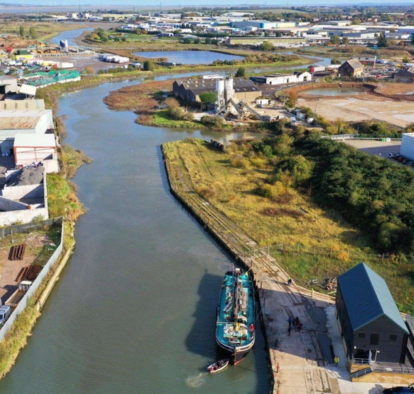 LLyods Wharf near Milton Creek, Sittingbourne. Picture: Raybel Charters