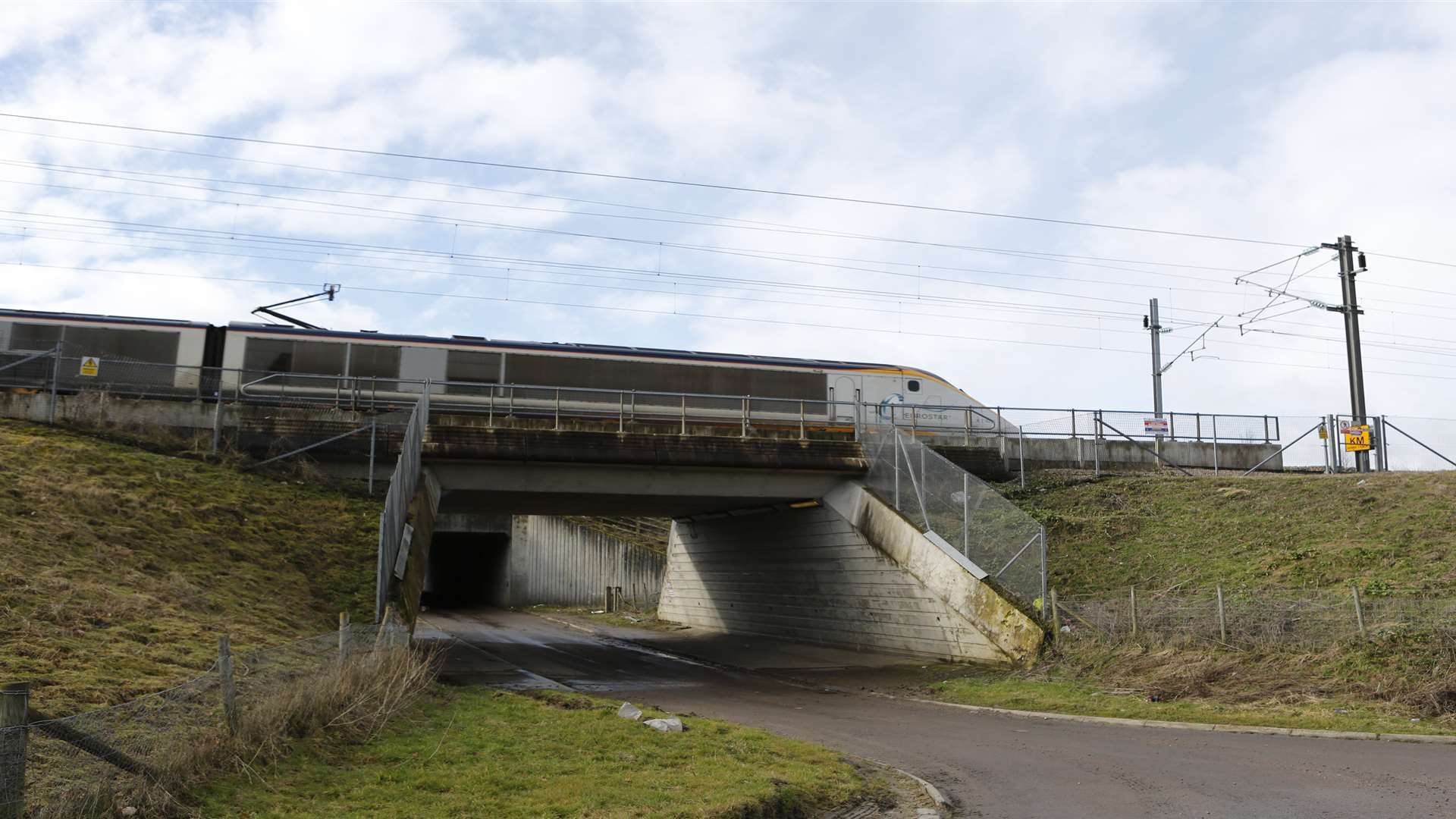 The High Speed line bridge at Crismill Lane, Bearsted