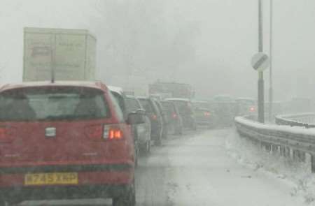 ICY CONDITIONS: There are still traffic problems across Kent. Picture: PAUL DENNIS