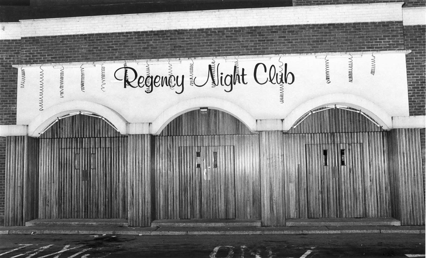 The Regency Night Club in Gillingham pictured in November 1988. Launched as the NAAFI club, the venue became The Regency in 1982 before its final incarnation as Excalibur — which enjoyed a hugely successful run which last from 1989 until its close in 1998.