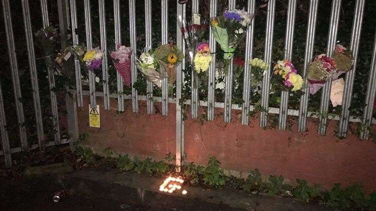 Friends and family have been lighting candles every night at Swanscombe station