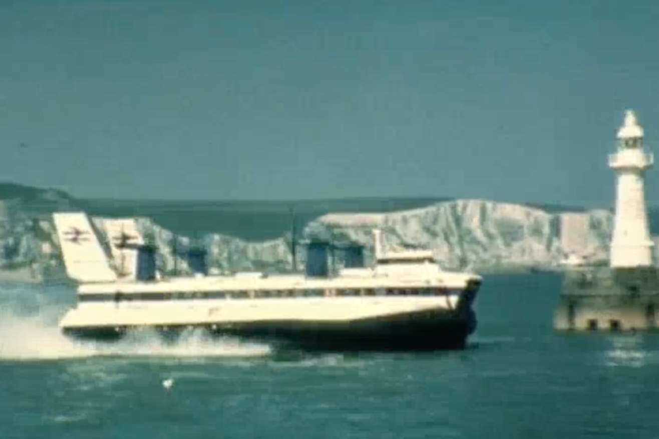 A Seventies hovercraft leaving the Eastern Docks. Picture courtesy of Dover Museum