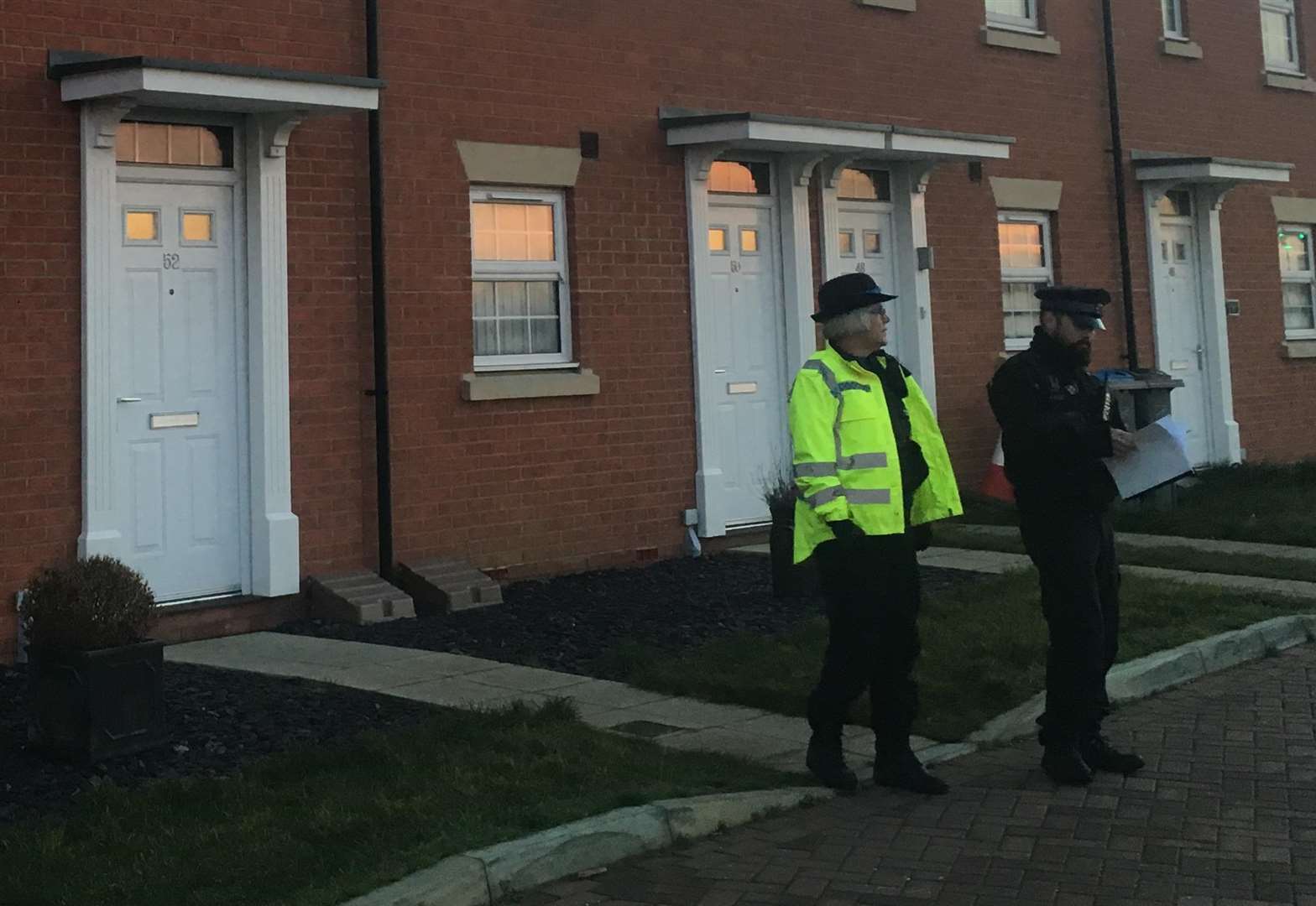 Police outside the house in Castle Drive, Westwood (6229265)