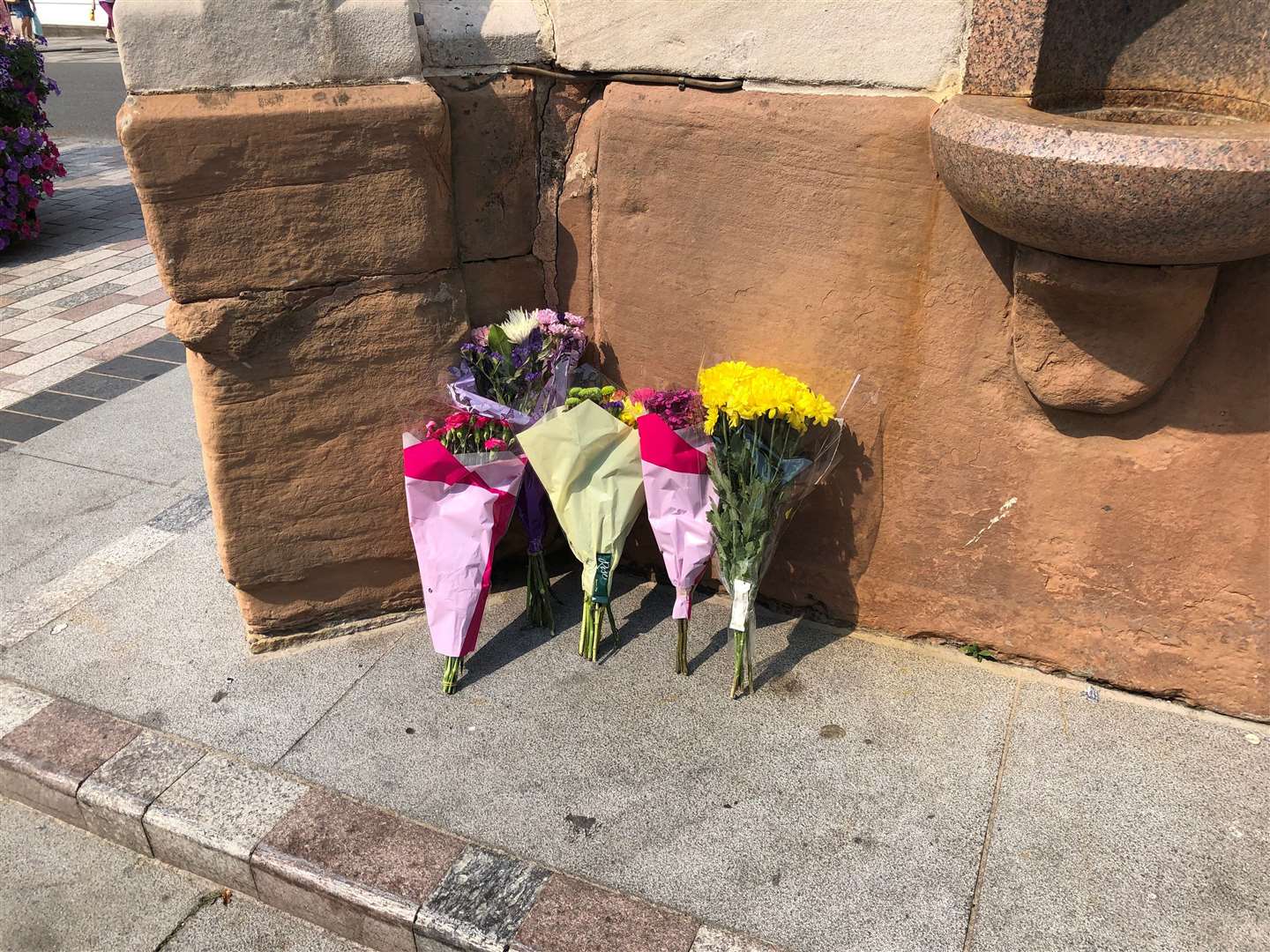Floral tributes left in Maidstone town centre in memory of Andre Bent