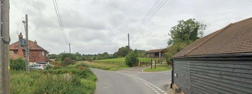 The incident happened in Lower Road, near the junction with Goss Hill. Picture: Google