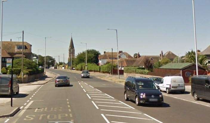 The motorbike was vandalised in Canterbury Road in Margate. Picture: Google Street View