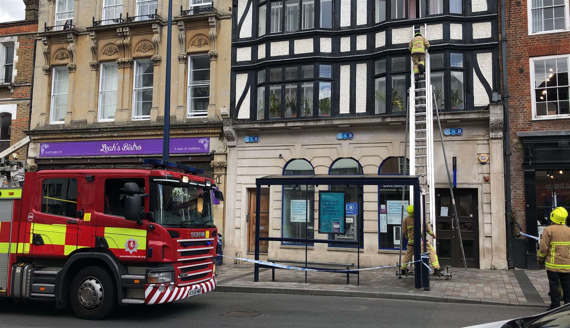 Firefighters were obliged to check the safety of the building after a window pane fell out in July 2019