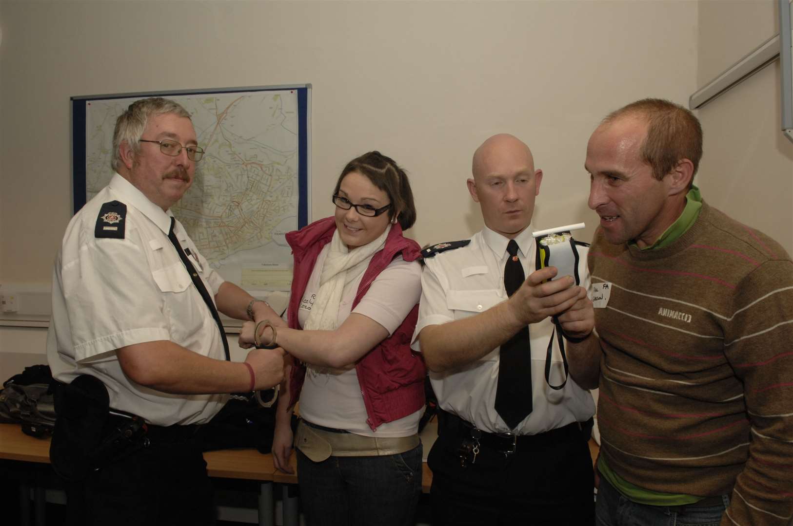 Wayne Couzens (Third from left) at a Kent Police recruitment event for Special officers in 2008 at Folkestone Police Station