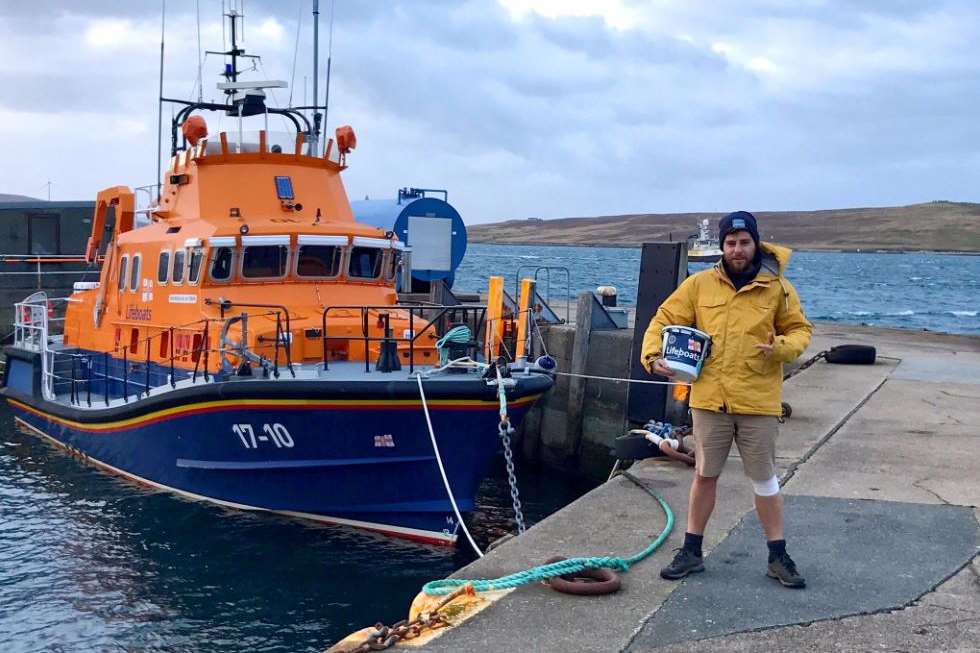 Alex has visited more than 200 lifeboat stations on his journey. Pic: RNLI