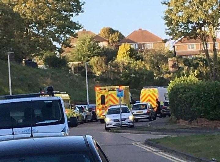 Police, ambulance and fire crews were spotted in Tamar Drive, Strood. Picture: Jack Smith