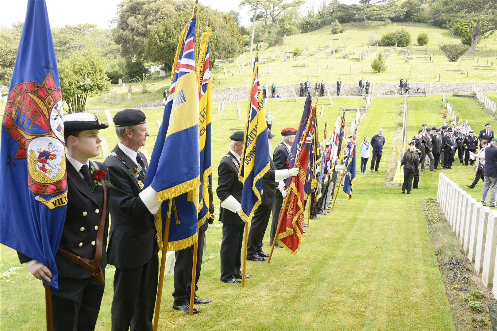 The ceremony around the Zeebrugge Memorial at St James Cemetery in 2019. Picture: Paul Amos