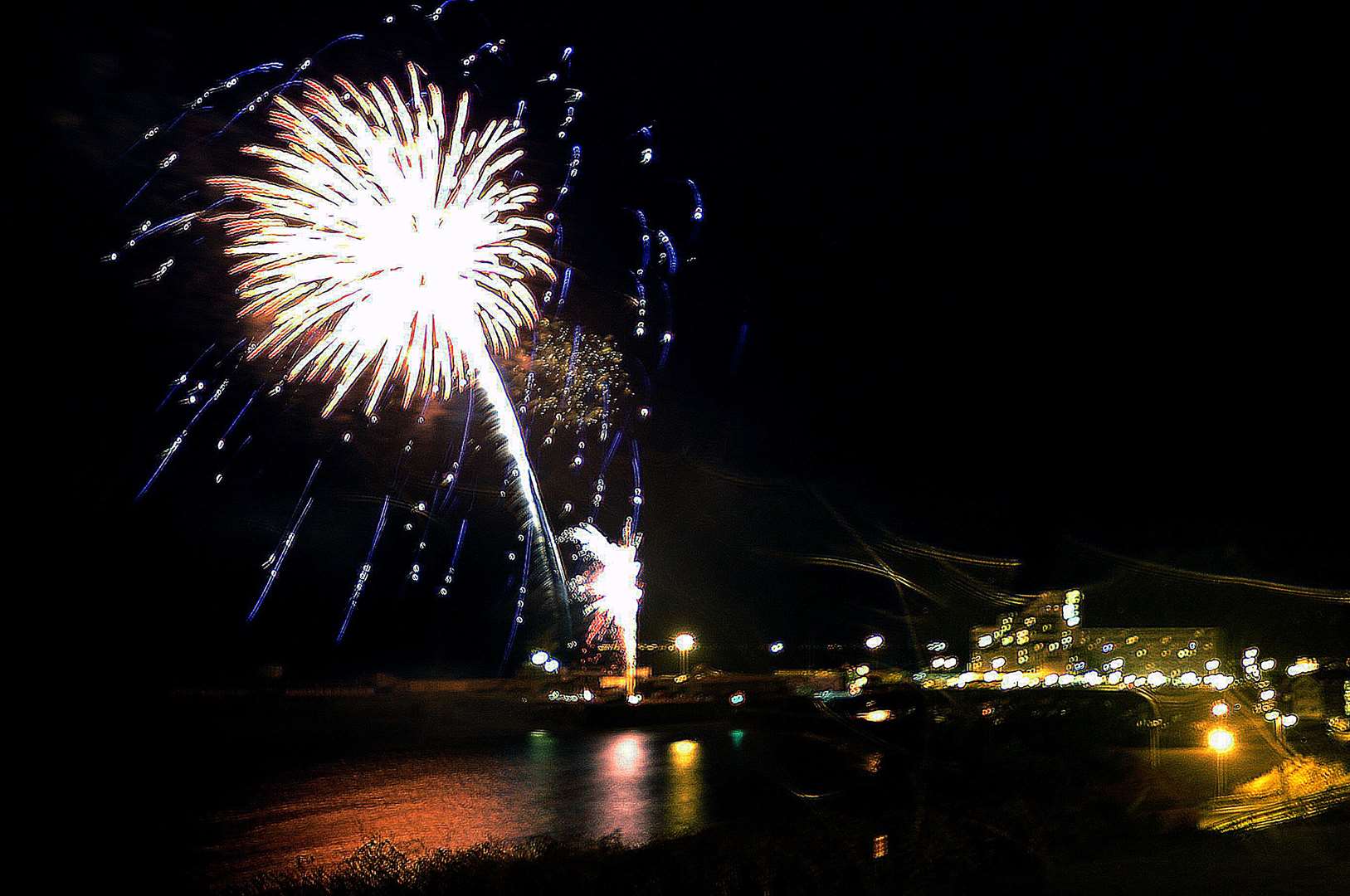 Bad weather is threatening events across Folkestone. Pictured is a fireworks display at Folkestone Harbour. Picture: Barry Goodwin