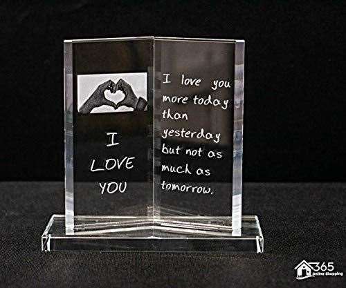 These sentimental book plaques are made from glass and come with a blue gift box.