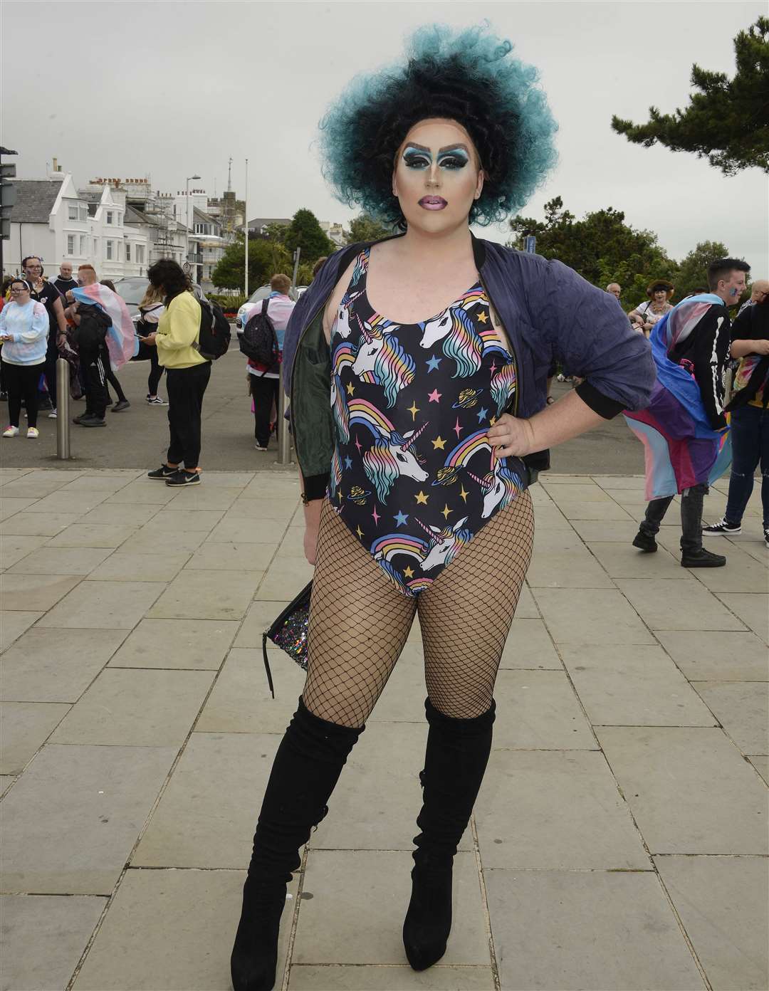 Miss Di Vour at Folkestone Pride 2019. Picture: Paul Amos