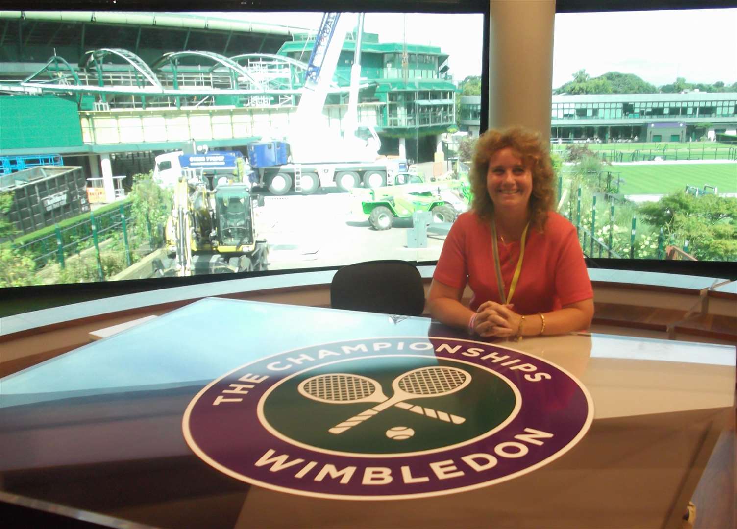 Vanessa Webb in the BBC Sport studio at Wimbledon