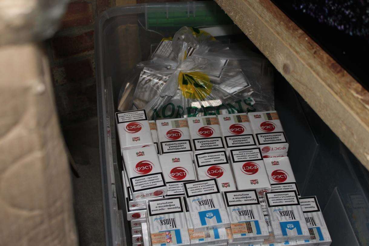 Some of the illicit tobacco found by HMRC investigators