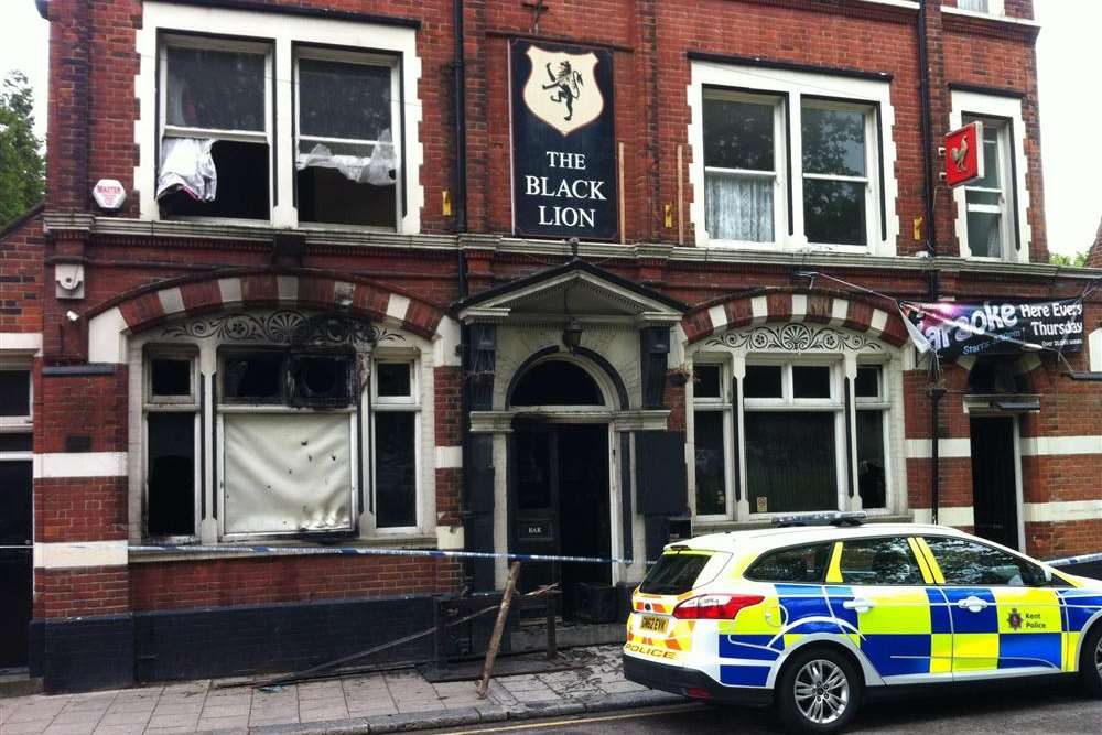 A fire at the former Black Lion pub is being treated as suspicious