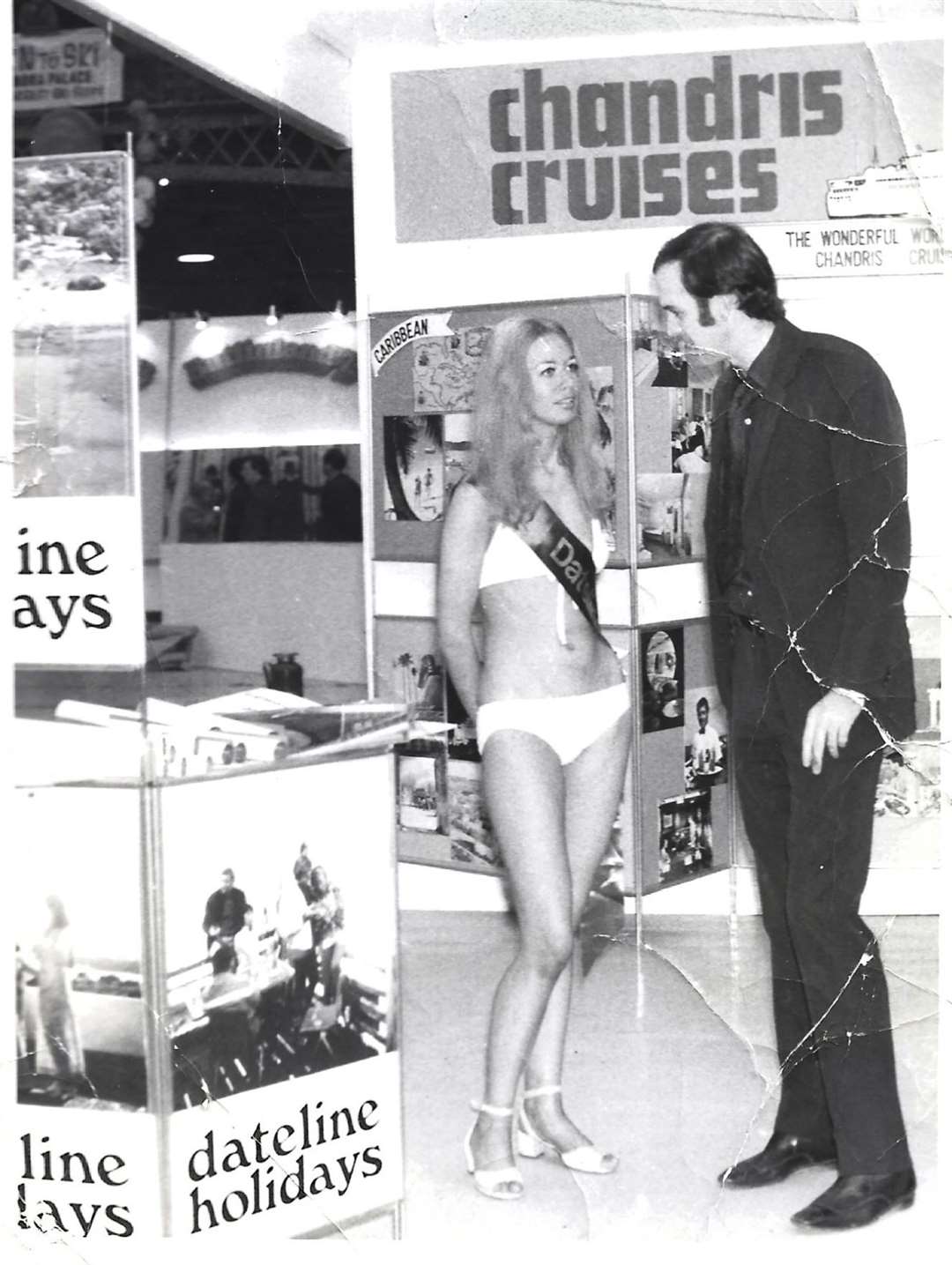 John Cleese chats with bikini model Valerie