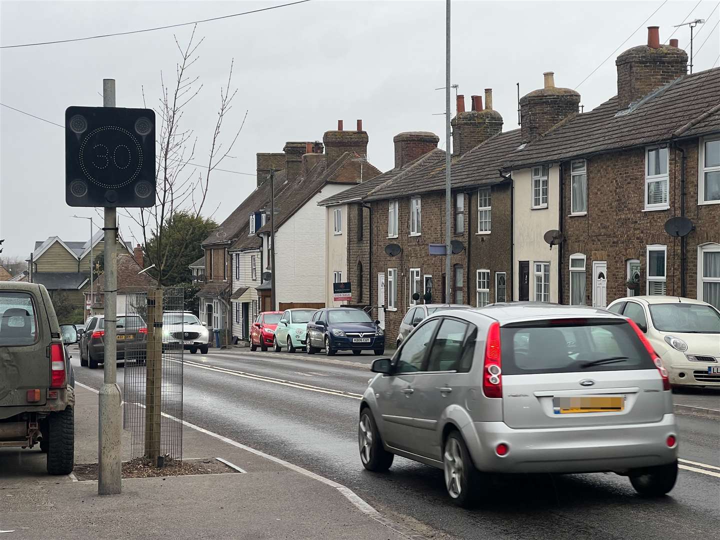The 30mph limit along the A2, London Road, in Teynham. Picture: Megan Carr