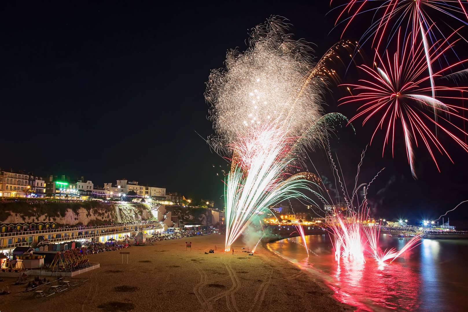 Fireworks over Viking Bay in Broadstairs. Picture: Terry Vick