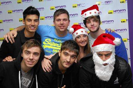 The Wanted at the kmfm studio in Strood
