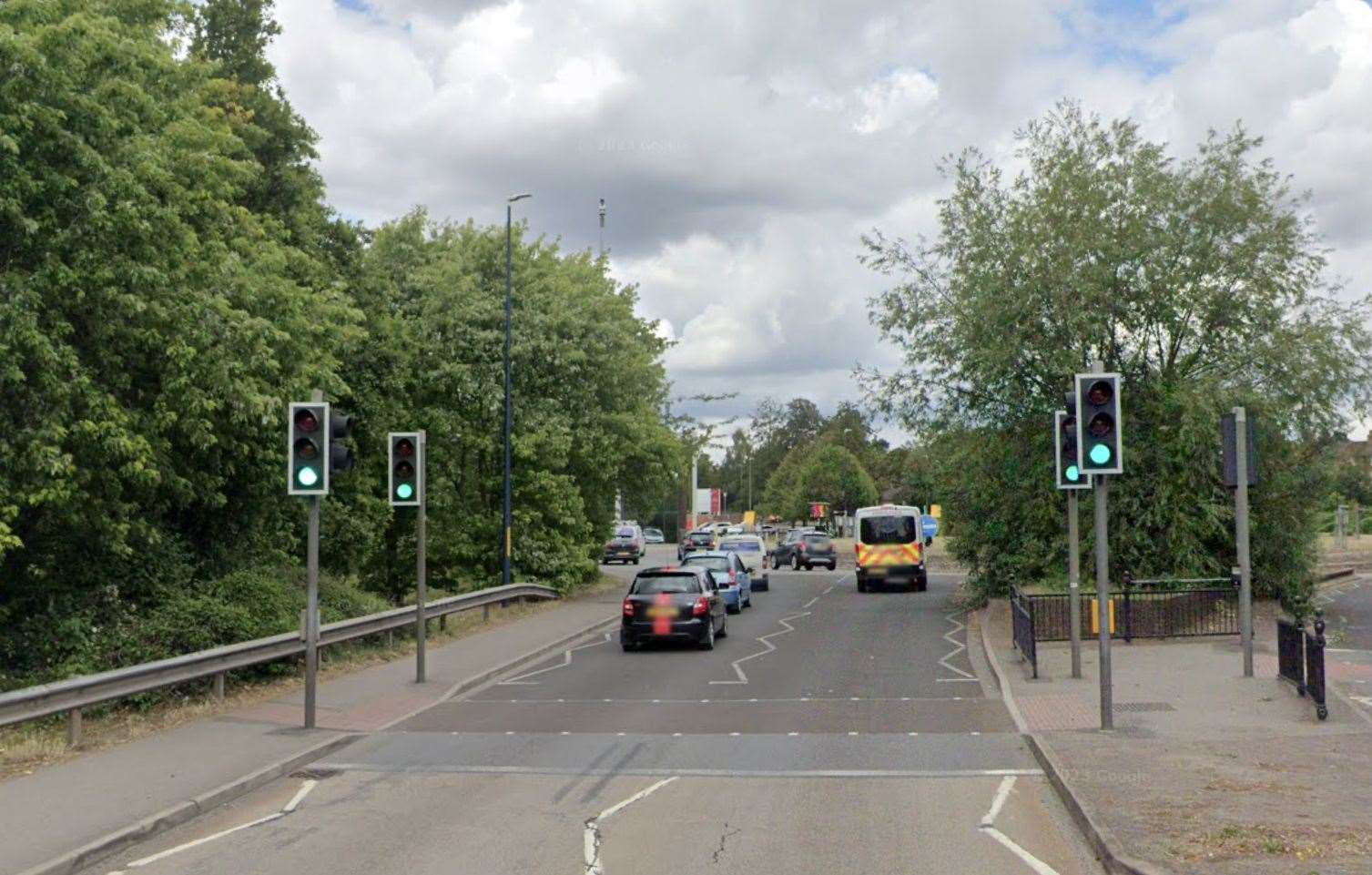 It happened by the roundabout on Royal Engineers Road. Picture: Google