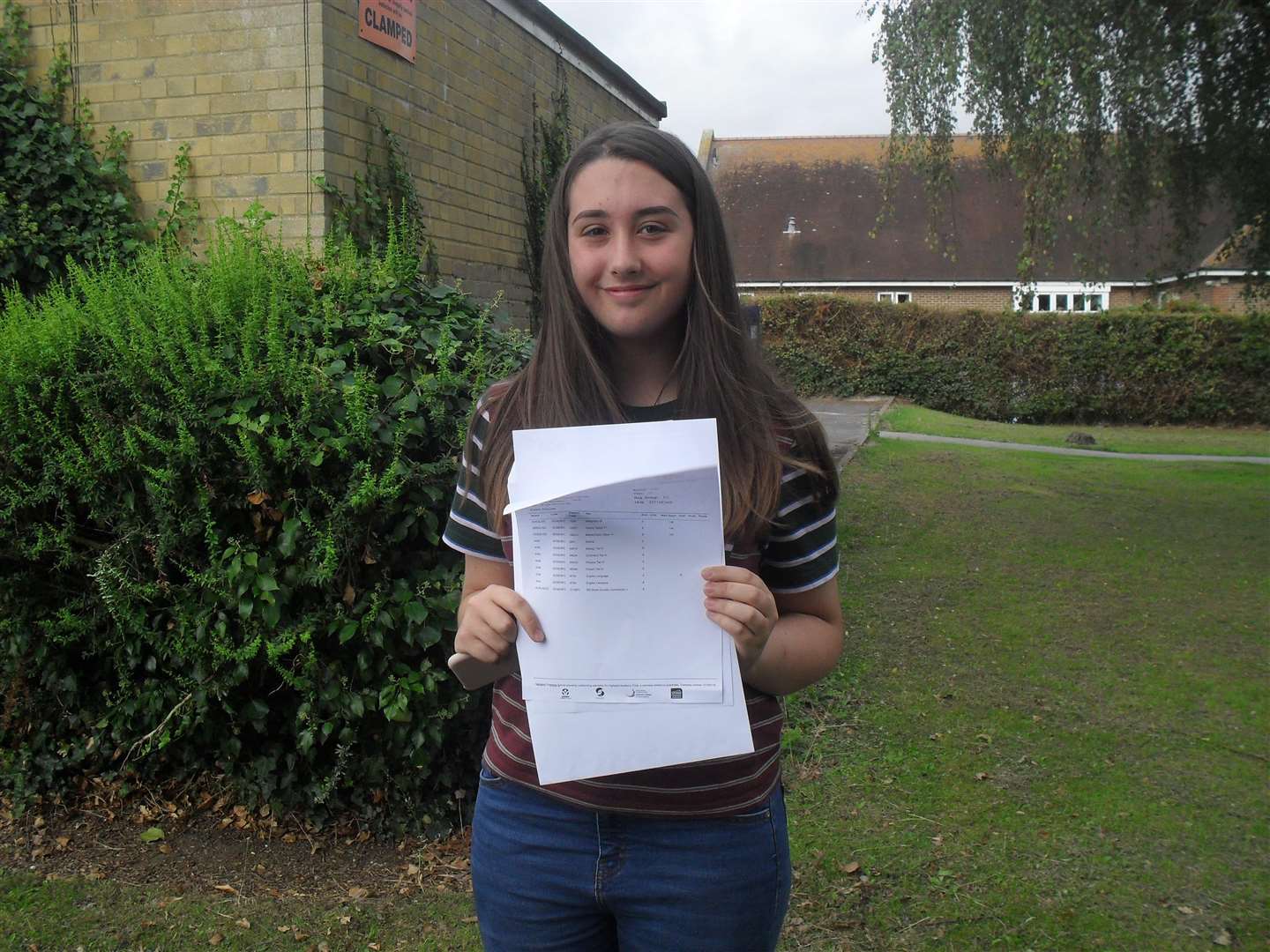 Highsted's Bethany Tremain with her results (3763646)