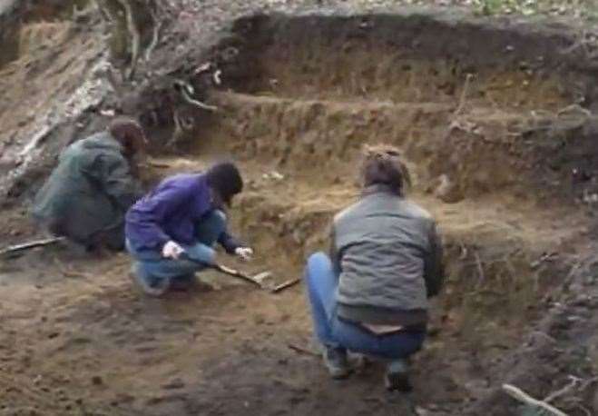 Some of excavations which took place when Time Team excavated the site in 2007. Picture: YouTube