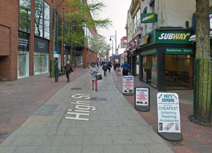 The incident happened in Chatham High Street