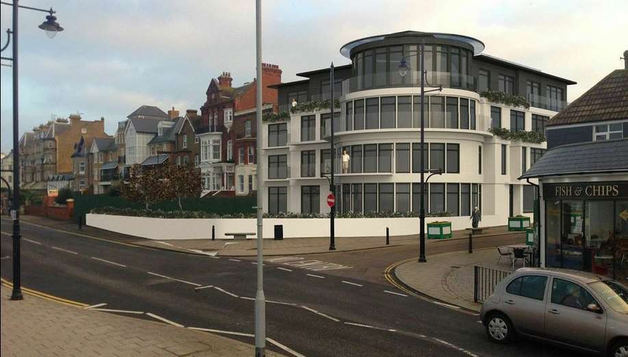 How the new building on the site could look. Pic from Ian Barber & Associates