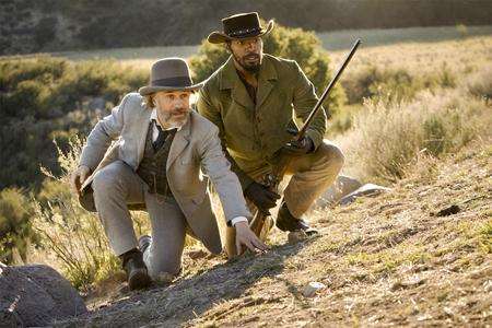 Christoph Waltz, left, and Jamie Foxx star in Columbia Pictures' "Django Unchained." Picture: Andrew Cooper
