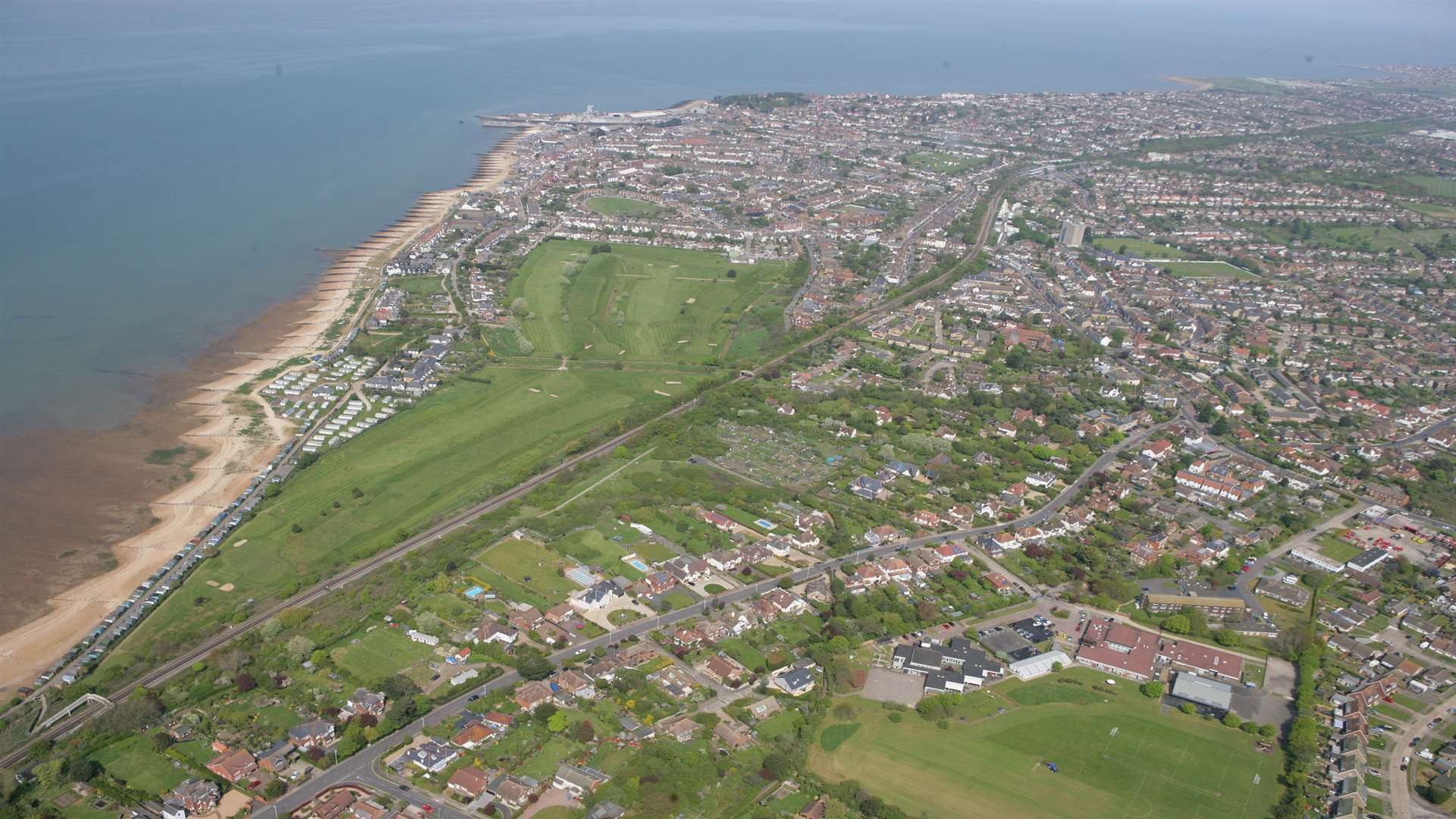 Whitstable area including the Lower Island golf course