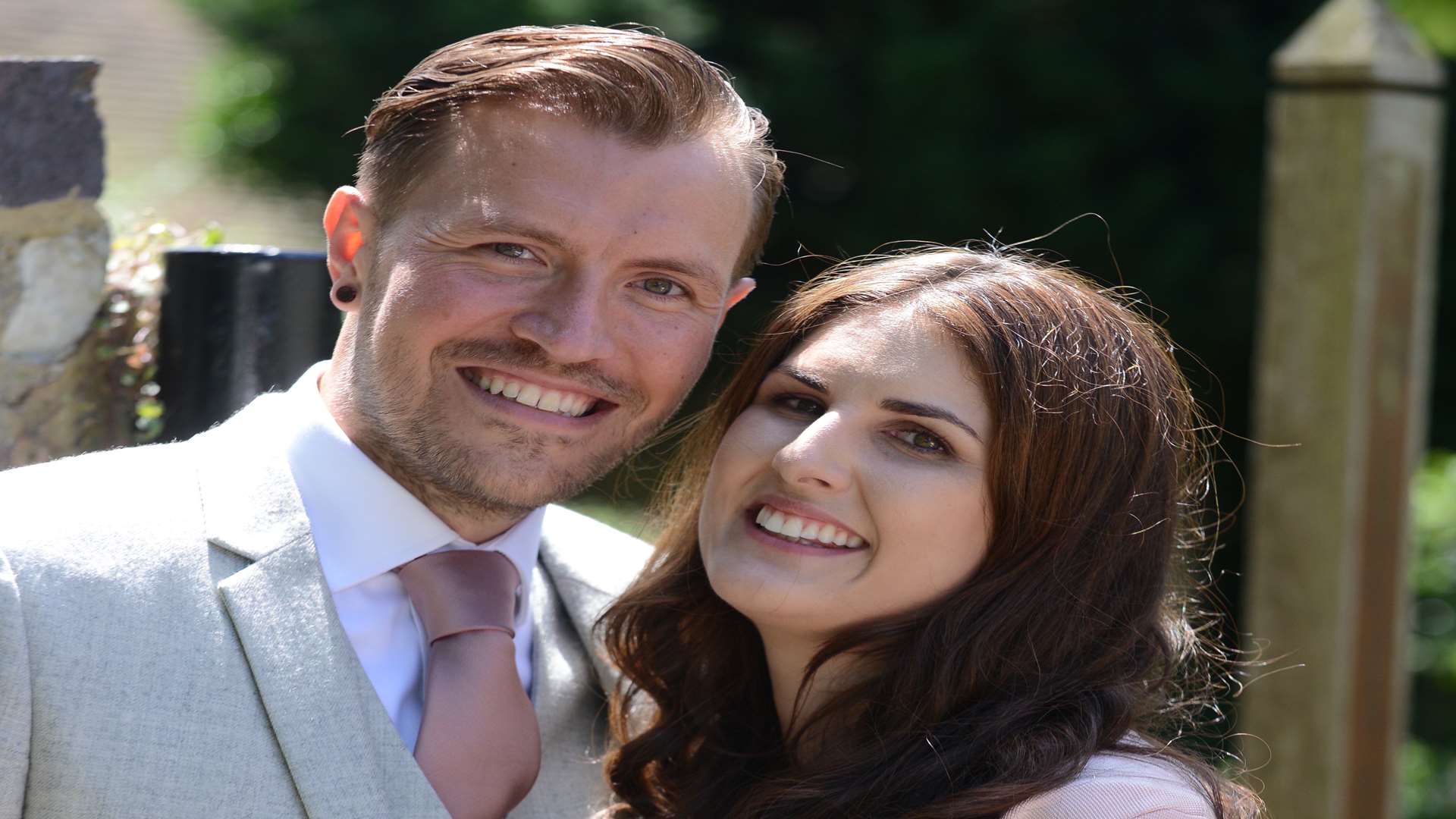 The happy couple Ben and Emily Shaw. Picture: Gary Browne