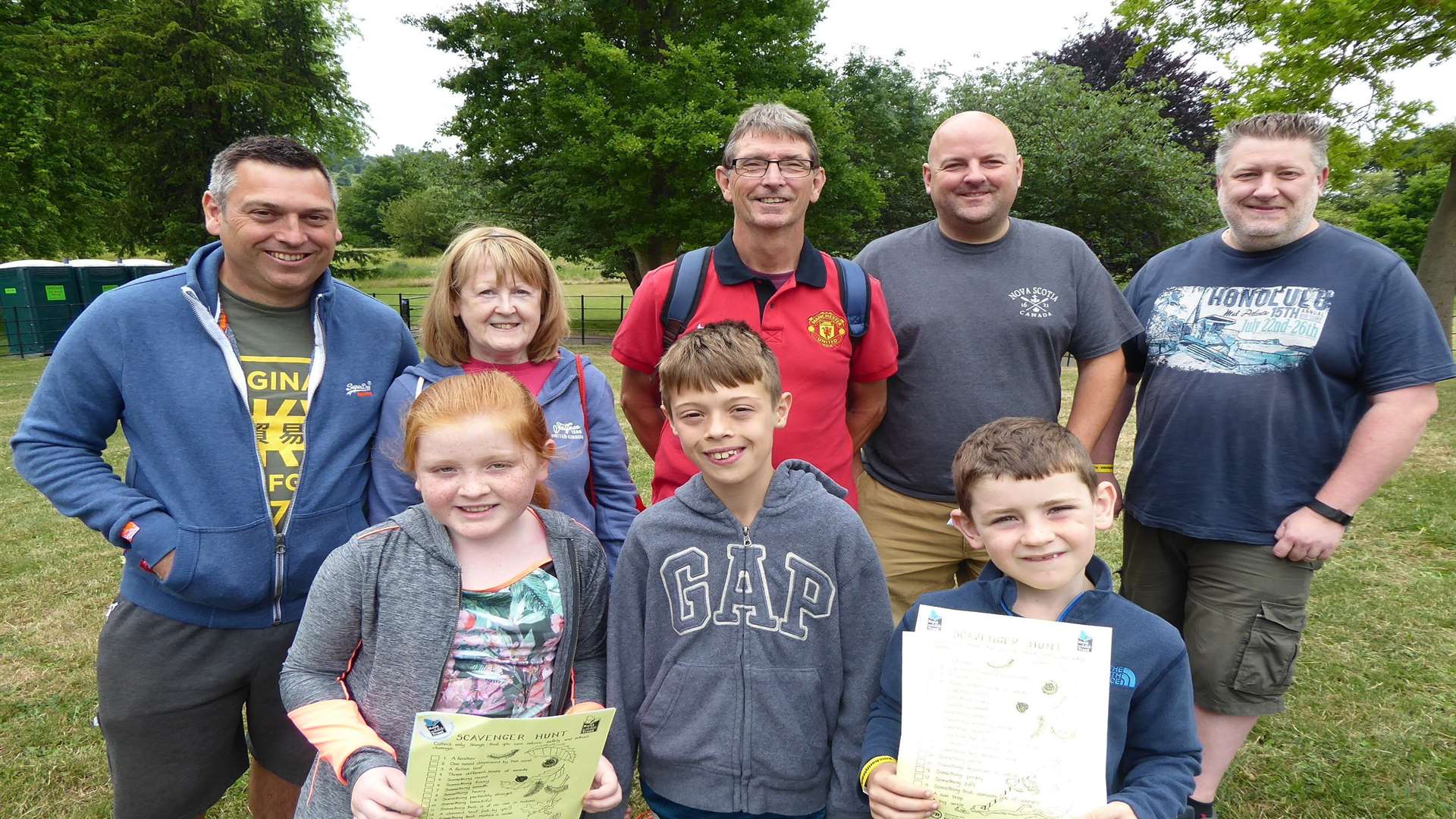 Youngsters from the Thompstone and Smith families took on the Kent Wildlife Trust's Scavenger Hunt and Nature Detective challenge while on the KM Charity Walk.