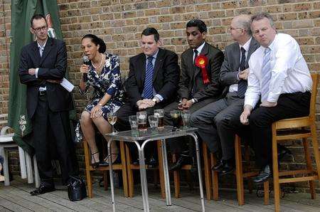 Hustings at the Local. Picture: Matthew Reading