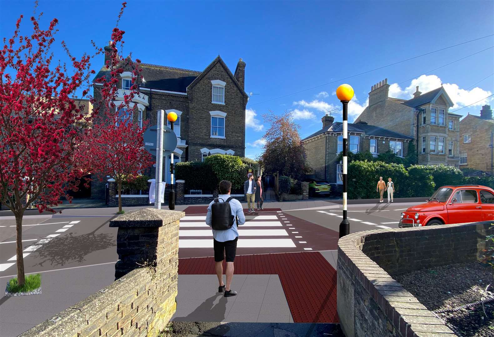 Dropped kerbs, new crossings, raised table junctions will be installed. Picture: Faversham Town Council/Space Syntax