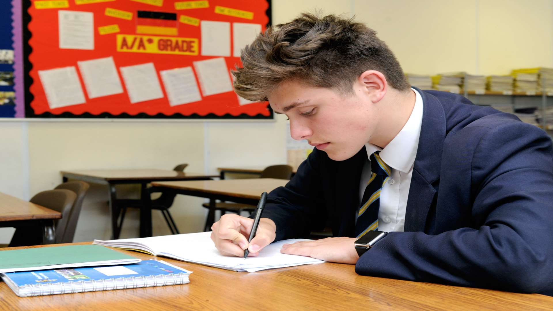 Charlie Jones is studying for his GCSEs while pursuing a pop career. Picture: Simon Hildrew