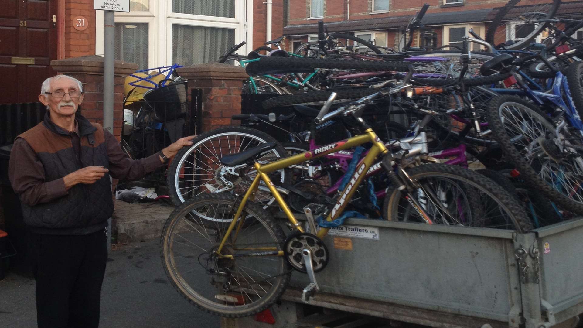 4 David Watts and his mountain of bicycles left some neighbours in Maidstone branding it an eyesore, but what was his excuse?