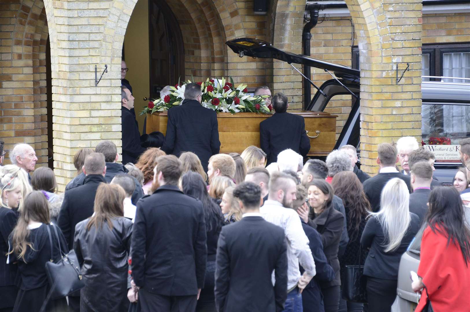 The funeral of Warren Ullyett at Barham Crematorium
