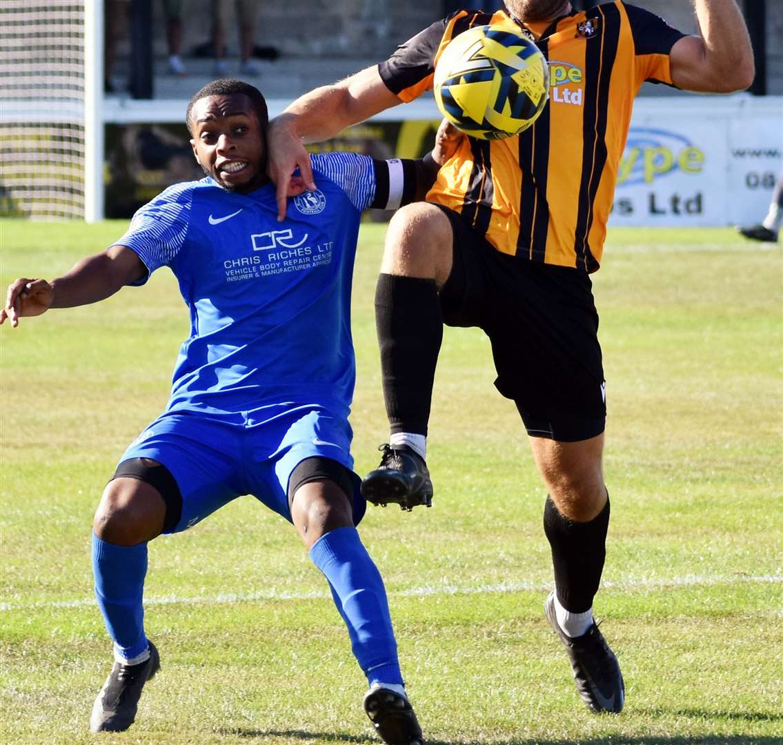 Winger Kieron Campbell left Herne Bay prior to the appointment of Kevin Watson and now has signed for Faversham. Picture: Randolph File