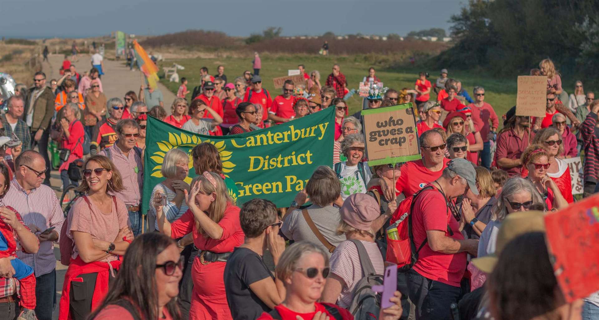 Protestors in Whitstable called for Southern Water to stop discharging sewage into the sea at an event on October 9. Picture: Andrew Hastings