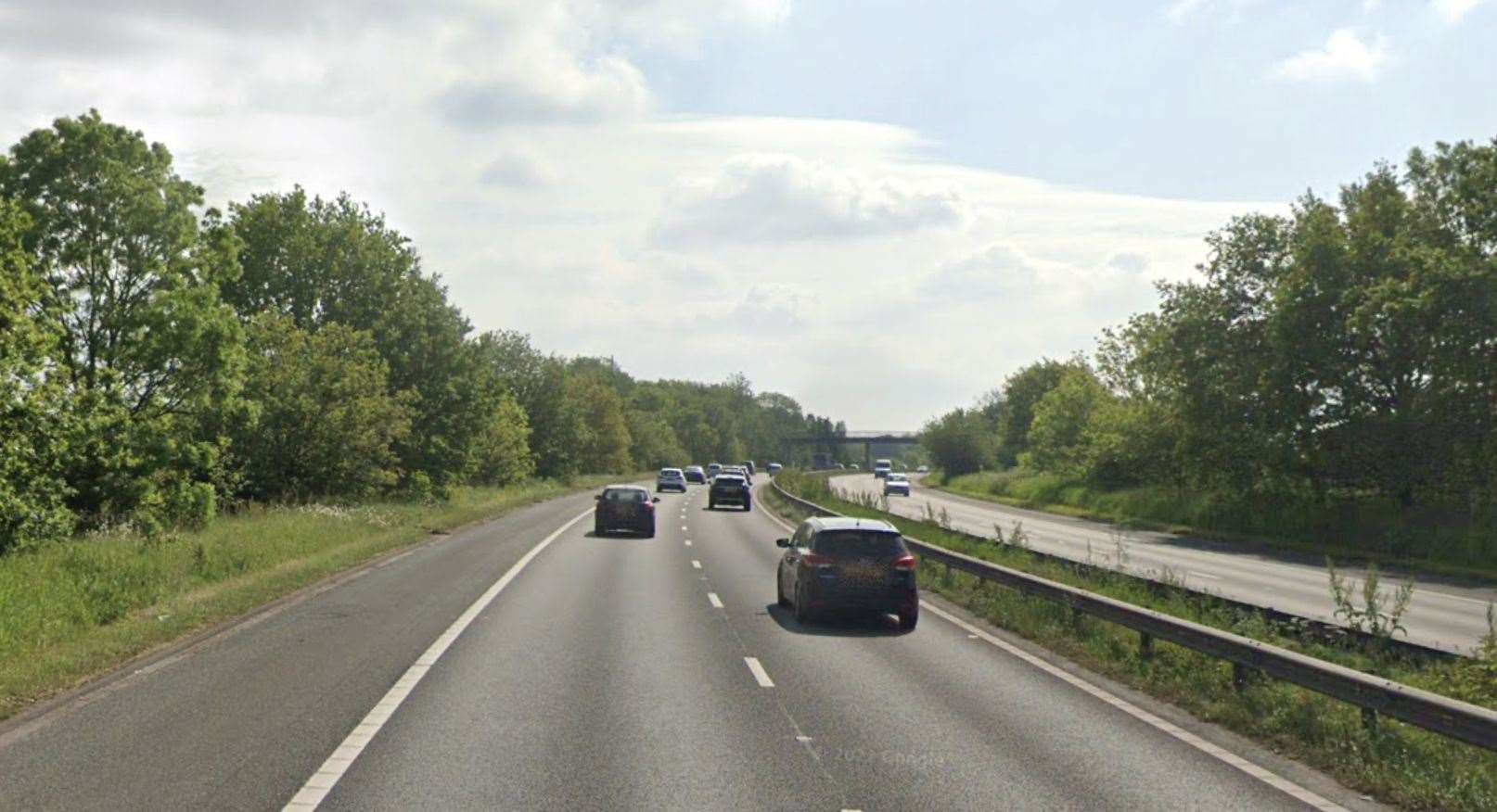 Part of the M2 motorway is closed as overnight repairs are expected to overrun late into the morning. Picture: Google Maps